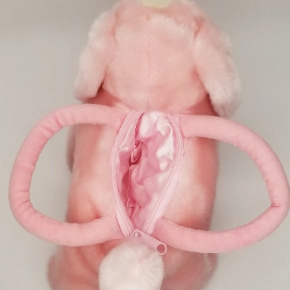 Vintage Pink Puppy Plush Purse Handbag 90s Kid Nostalgia - Picture 7 of 8